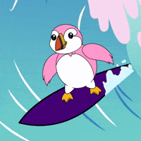 puffinsdotfun hot summer pink water GIF