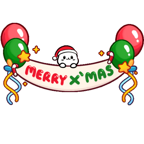 Celebrate Merry Xmas Sticker by Sappy Seals