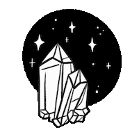 steph_fireflyatelier stars black and white magic minimal Sticker