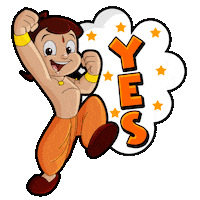 Happy Fun Sticker by Chhota Bheem
