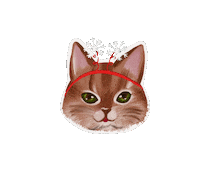 Cat Winter Sticker