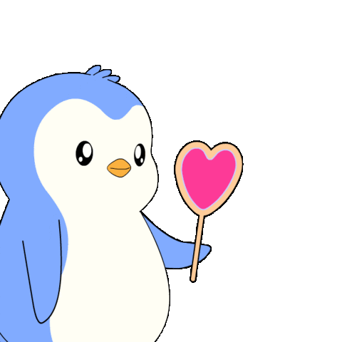 I Love You Hearts Sticker by Pudgy Penguins