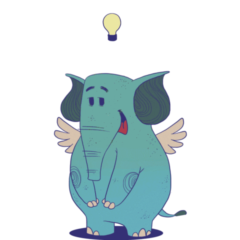 obahdesign giphyupload design graphic design elephant Sticker