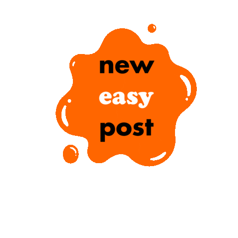 New Post Orange Sticker by easycleaningUK