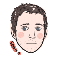 Sean Sticker by CHOOCHOO-ca-CHEW