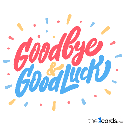 Good Bye Sticker by TheEcards.com