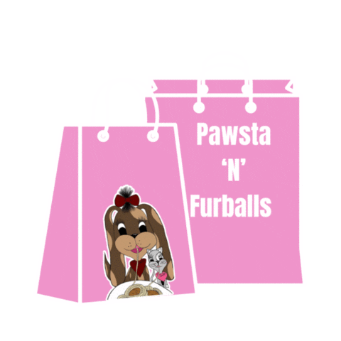 Shop Bags Sticker by Pawsta 'N' Furballs