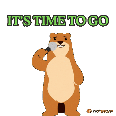 Log Off Out Of Office Sticker by WorkBeaver
