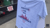 Store Sells 'I Survived NY Earthquake' T-Shirts as People Queue up
