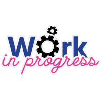 pinkstudios work hustle wip grind Sticker