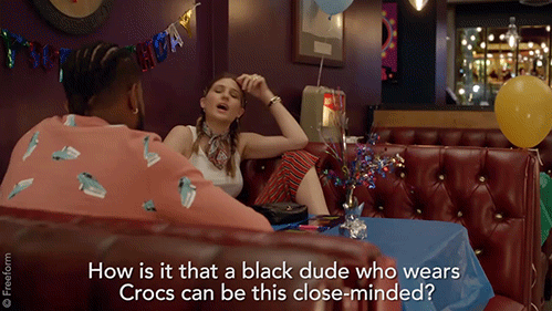 Crocs Contradict GIF by grown-ish