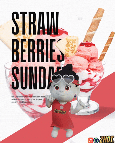 Strawberry Sundae GIF by Zhotcita