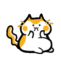 Cat Blushing Sticker by Poku Meow