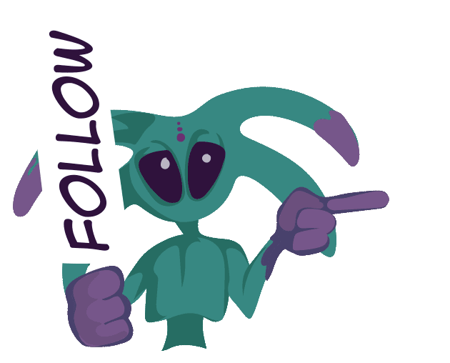 Follow Pointing Sticker by Doggygraphics