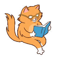 Cat Books Sticker by Azbooka-Atticus