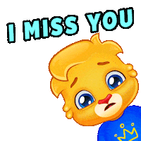 Sad Miss You Sticker by Lucas and Friends by RV AppStudios