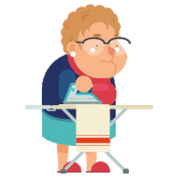 getbaff granny grandmother comfortable doris Sticker