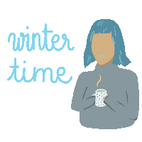 grulligroogl girl blue woman winter Sticker