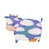 donut_animalcrossing orange sky cloud galaxy Sticker