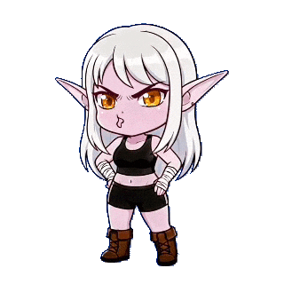 Angry Dark Elf Sticker
