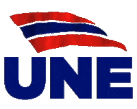 Universidad-UNE mexico university bandera azul Sticker