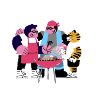 Party Illustration Sticker