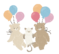 sloth_tw balloon 猫 可愛い ballon Sticker