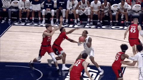 Happy College Basketball GIF by Xavier Men's Basketball