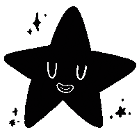 Black Star Sticker
