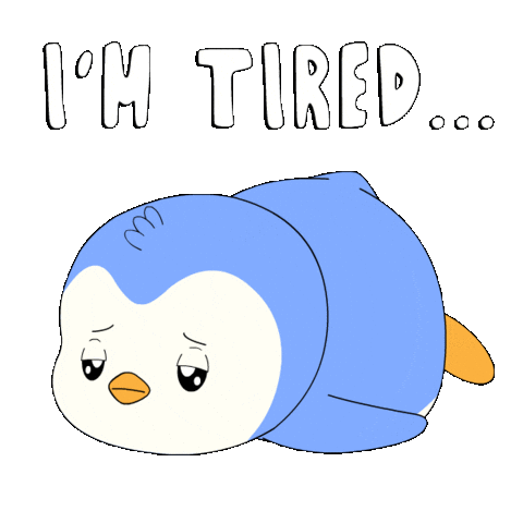 Tired Good Night Sticker by Pudgy Penguins