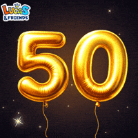 Turning 50 Happy Birthday GIF by Lucas and Friends by RV AppStudios