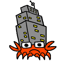 Hermit Crab Beach Sticker