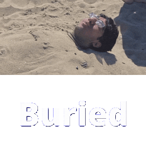 Beach Bury Sticker