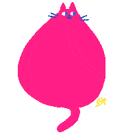 cat pink Sticker by Lavilletlesnuages