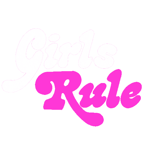 girls rule pink Sticker by Blair Roberts