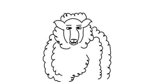 Biggiegils_animation giphyupload biggiegils crazy sheep screaming sheep GIF