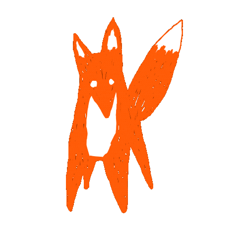 Fox Orange Sticker by MarionMenardi