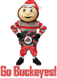 christmas ohio Sticker