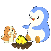 Dog Camping Sticker by Pudgy Penguins