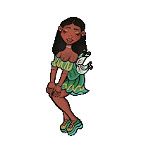 Flying Black Fairy Sticker by JellaCreative