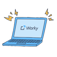 workymx tech laptop hr worky Sticker