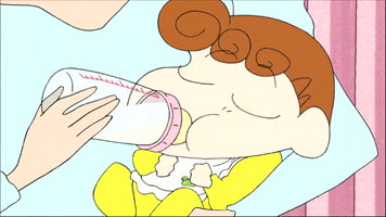Shinchan anime baby japan milk GIF