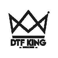 dtf-king logo pink sticker king Sticker