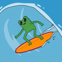 Hang Loose Beach Day GIF by fwogs