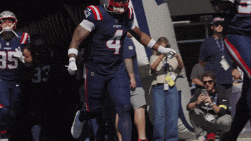 Football Run Out GIF by New England Patriots