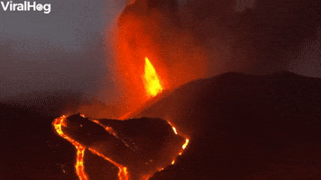 Lava Flows From La Palma Volcano