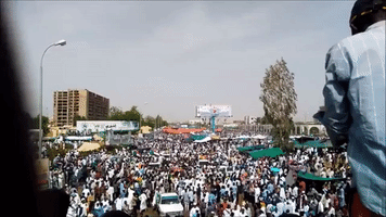 Thousands of Protesters Chant Outside Khartoum Military Headquarters