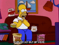 Scared Season 3 GIF by The Simpsons