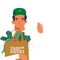 Tazedirekt yemek organik lezzetli alisveris Sticker