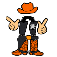 Football Cowboy Sticker by Oklahoma State University